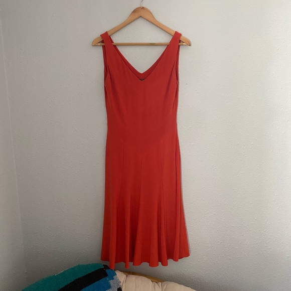 Lauren Ralph Lauren Stretch Orange Dress 🍊 - Picture 3 of 7